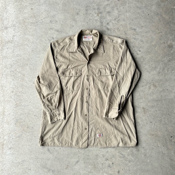 Vintage 80s Dickies Workwear Button Up | Size XL - Picture 1 of 4
